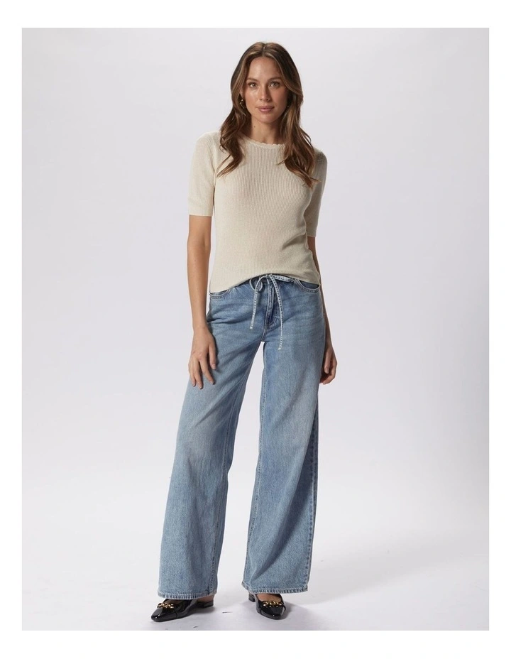 Newlexsun Scalloped Top in Beige image 5