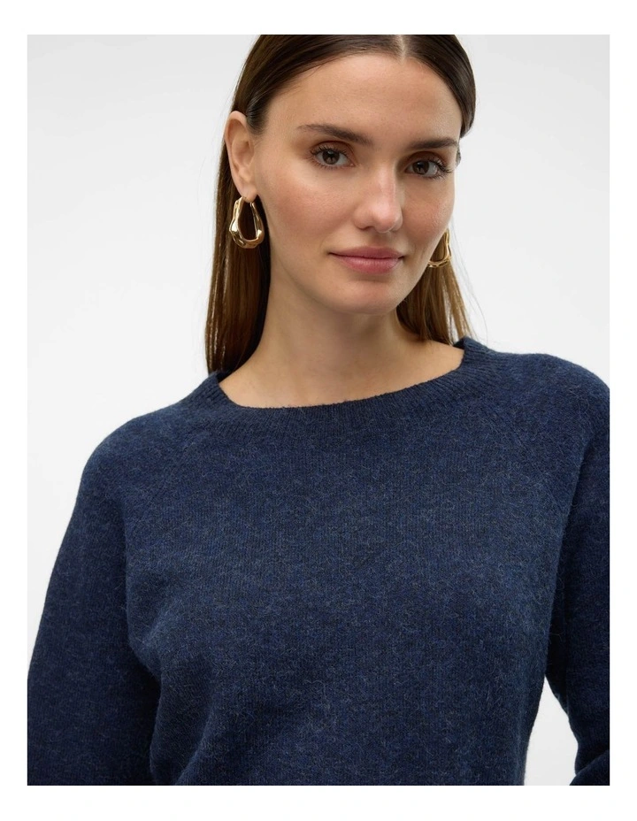 Doffy Long Sleeve Knit in Navy image 2