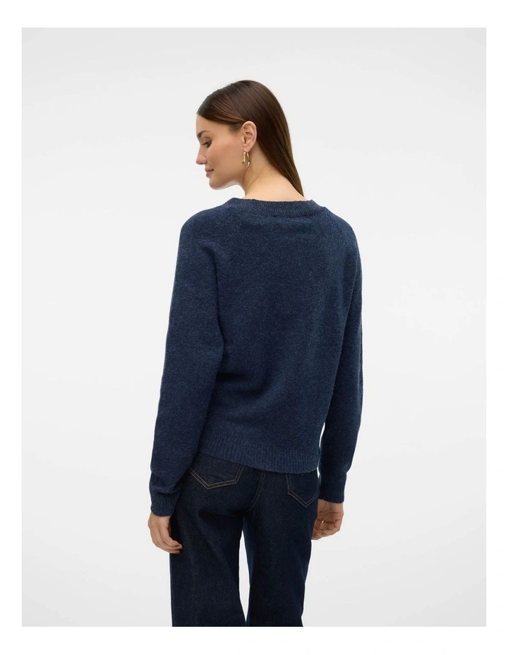 Doffy Long Sleeve Knit in Navy image 3