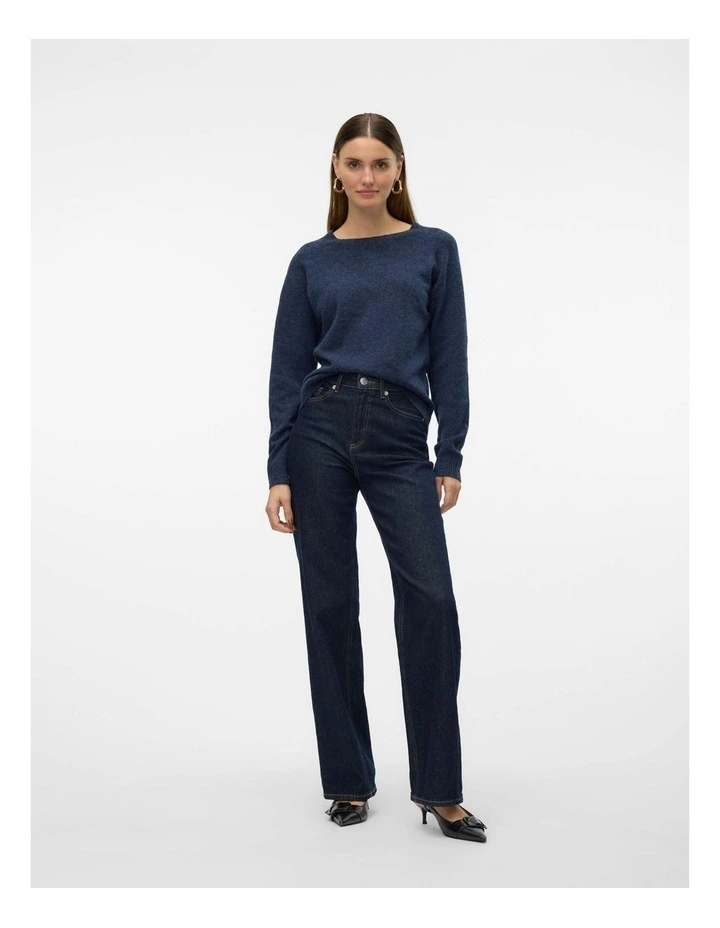 Doffy Long Sleeve Knit in Navy image 4