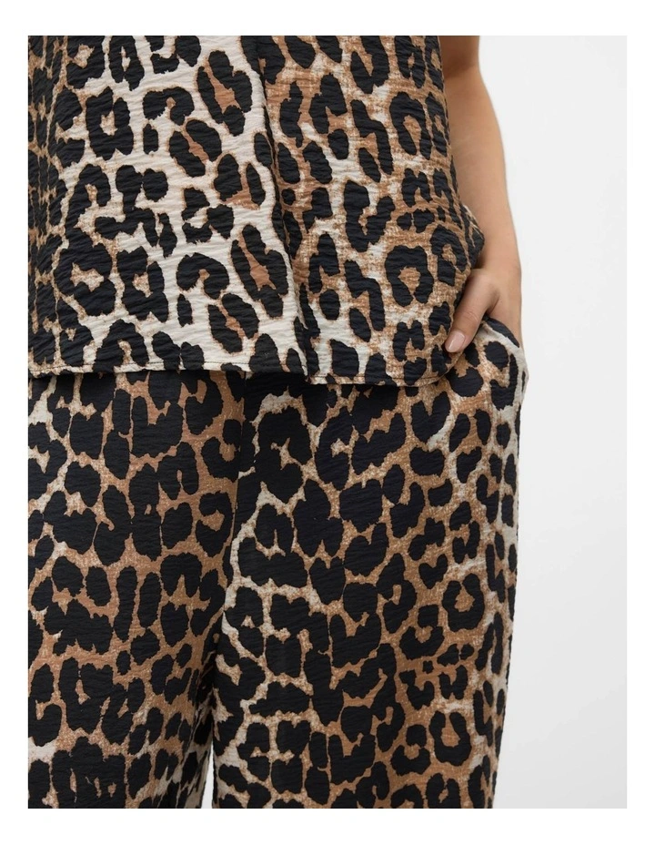 Josie Printed Leopard Pants in Egret image 2