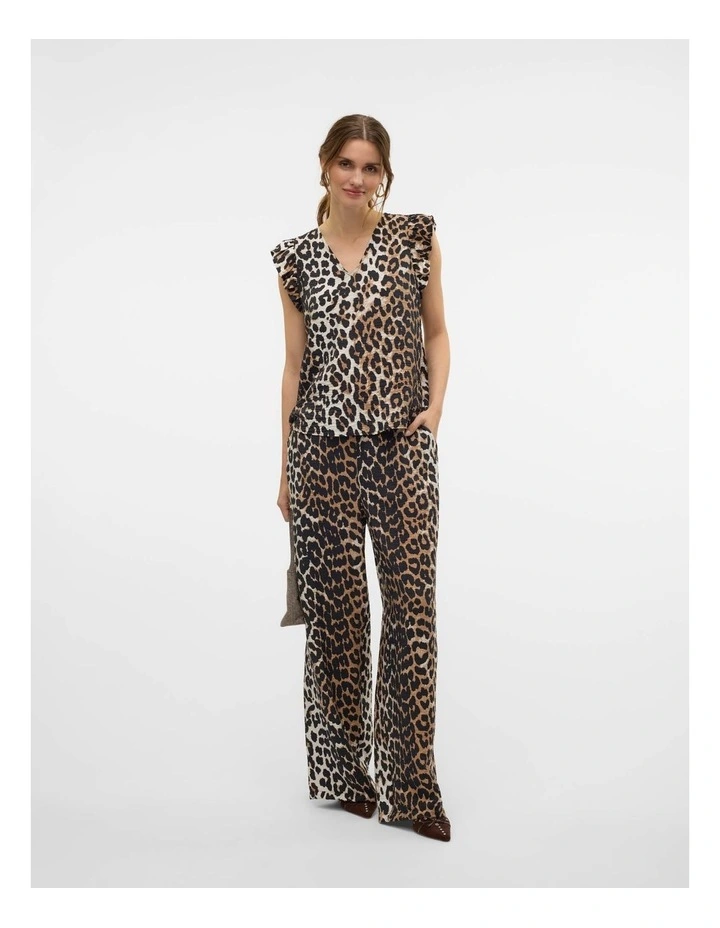 Josie Printed Leopard Pants in Egret image 3