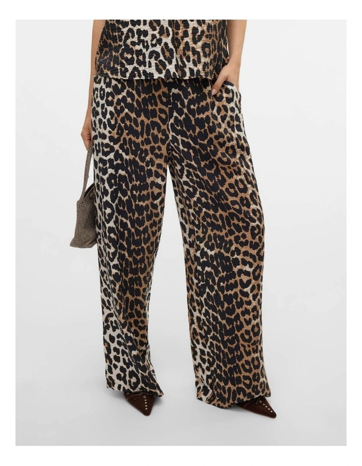 Josie Printed Leopard Pants in Egret image 5