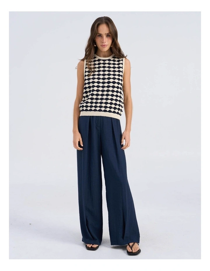 Sigrid High Waisted Wide Pants in Blue image 3