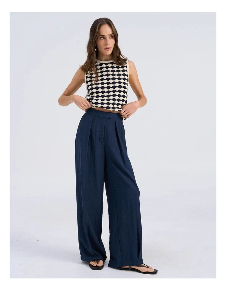 Sigrid High Waisted Wide Pants in Blue image 4