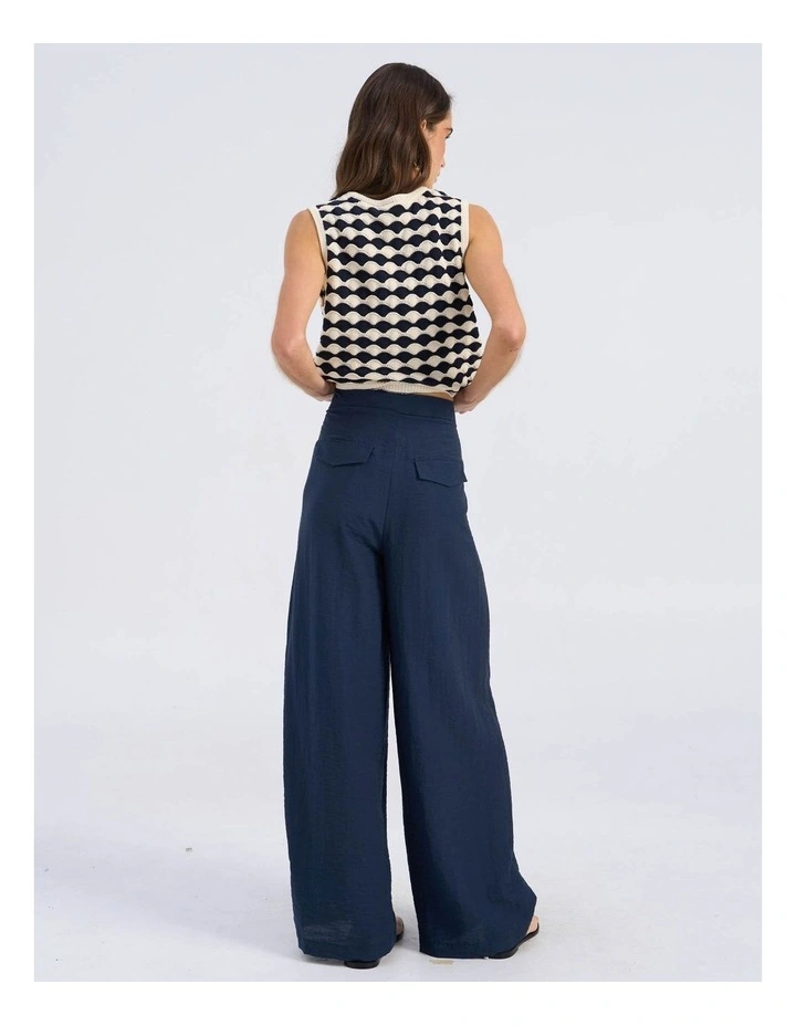 Sigrid High Waisted Wide Pants in Blue image 6