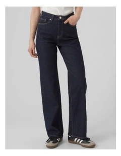 Tessa High Waisted Wide Jeans in Blue