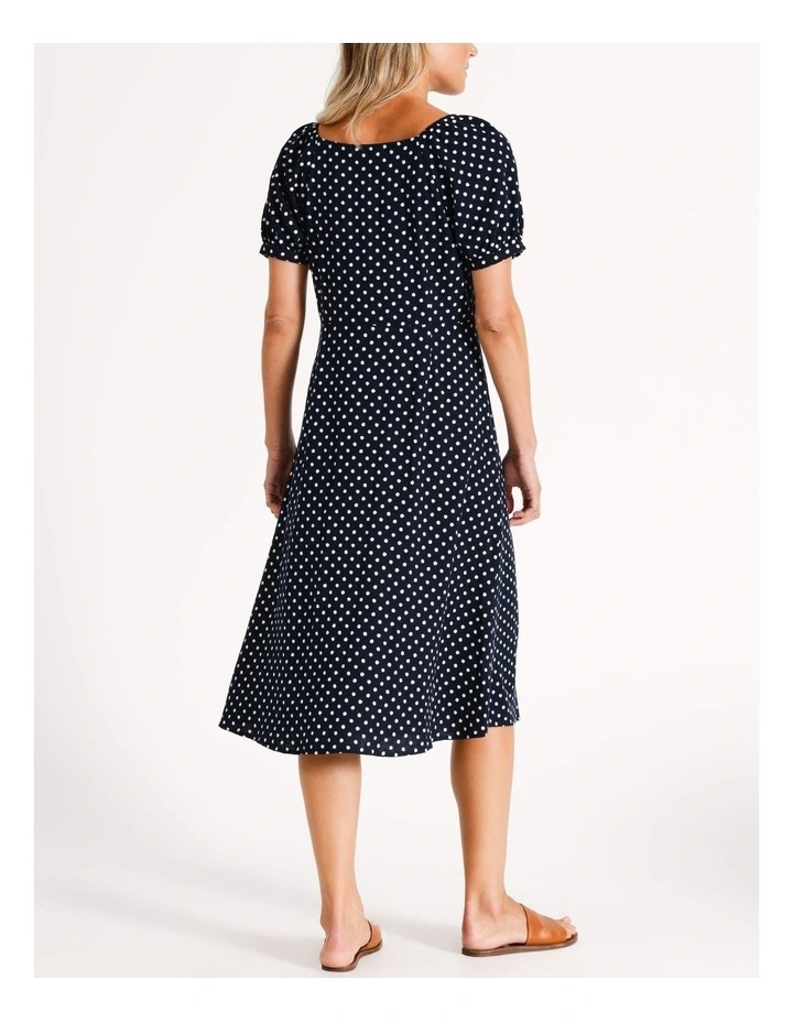 Calf Shirt Dress in Navy Blazer Base image 4