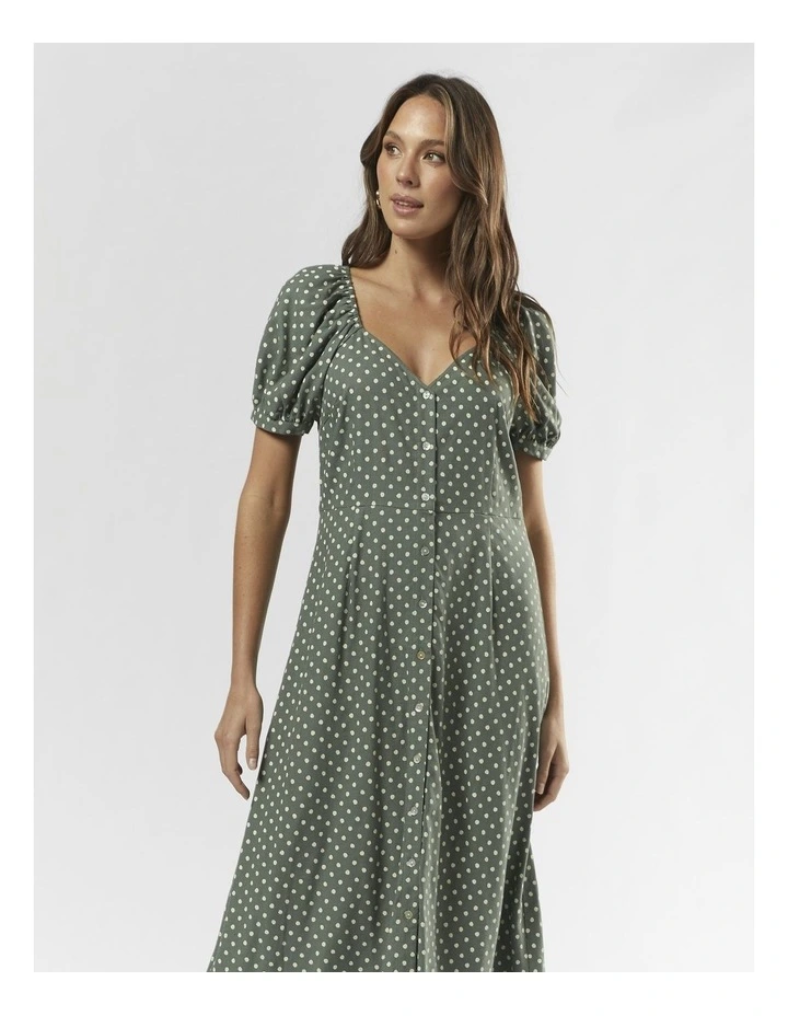 Vero Moda Jesmilo Viscose Linen Shirt Dress in Green | MYER
