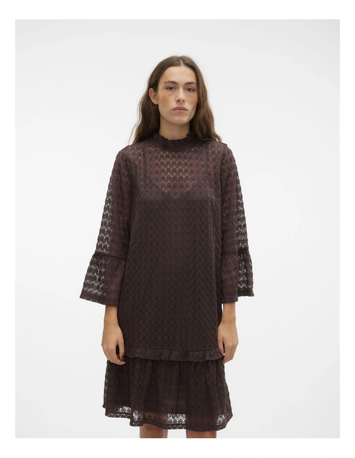 Becca Lace Dress in Raisin image 4