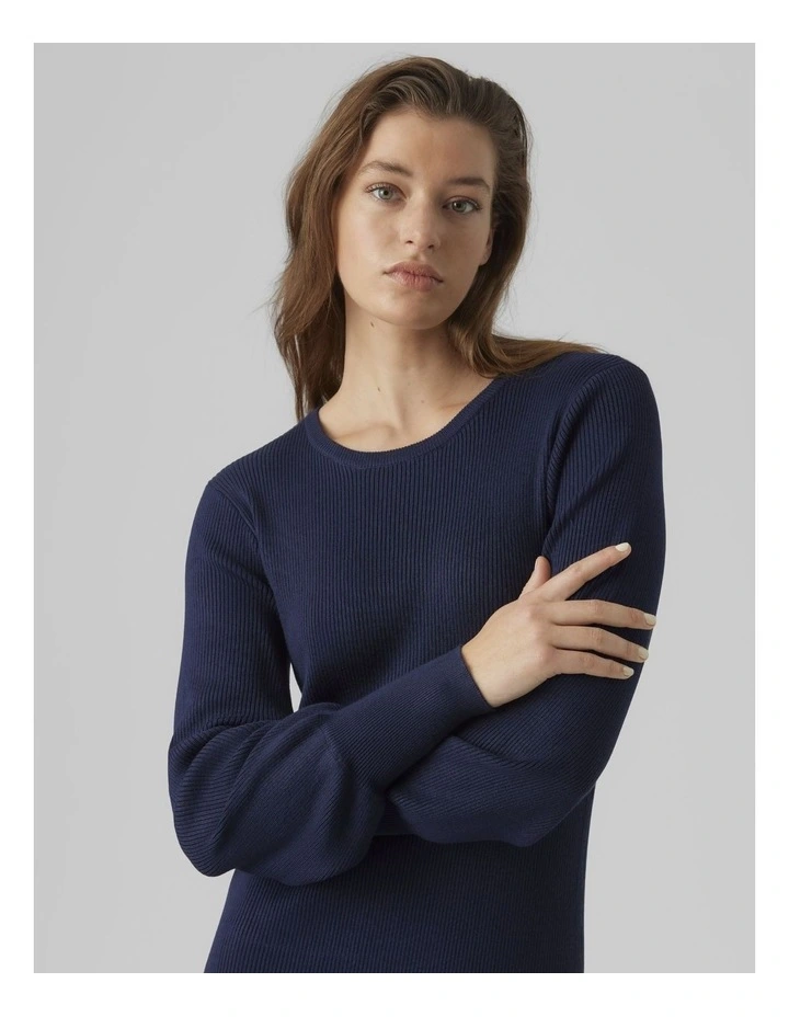 Valor Knit Maxi Dress in Navy image 2