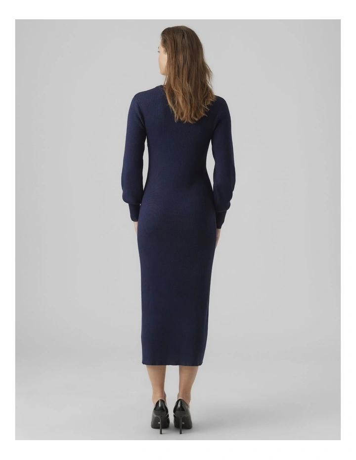 Valor Knit Maxi Dress in Navy image 4