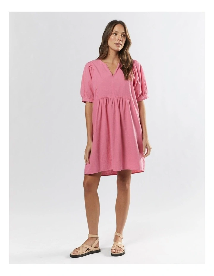 Lina Linen Dress in Azalea Pink image 5