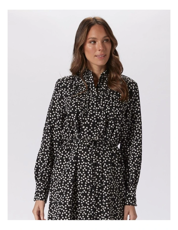 Karin Vera Mini Shirt Dress in Black image 2