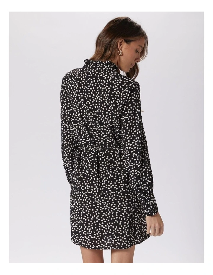 Karin Vera Mini Shirt Dress in Black image 4