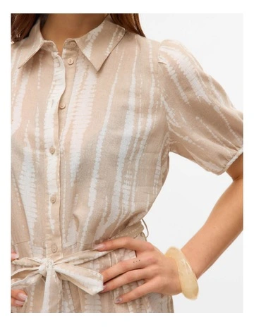 Dicthe Collared Mini Dress in Silver