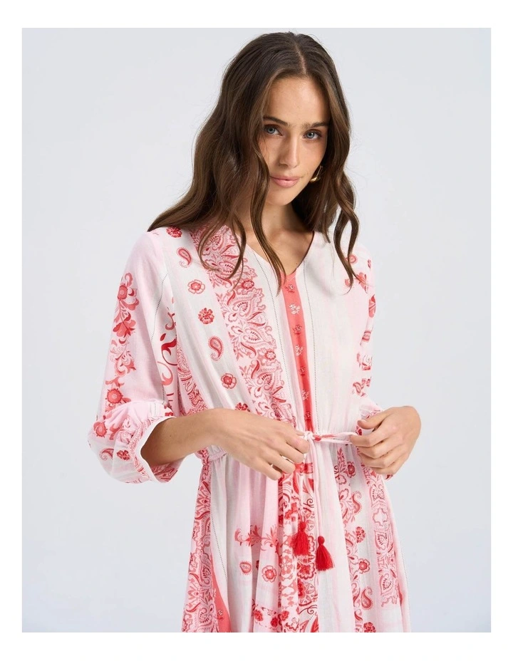 Milan Omia Printed Mini Dress in Pink image 2