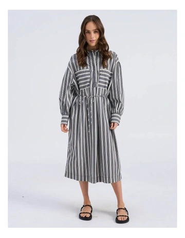Parina Long Sleeve Stripe Maxi Dress