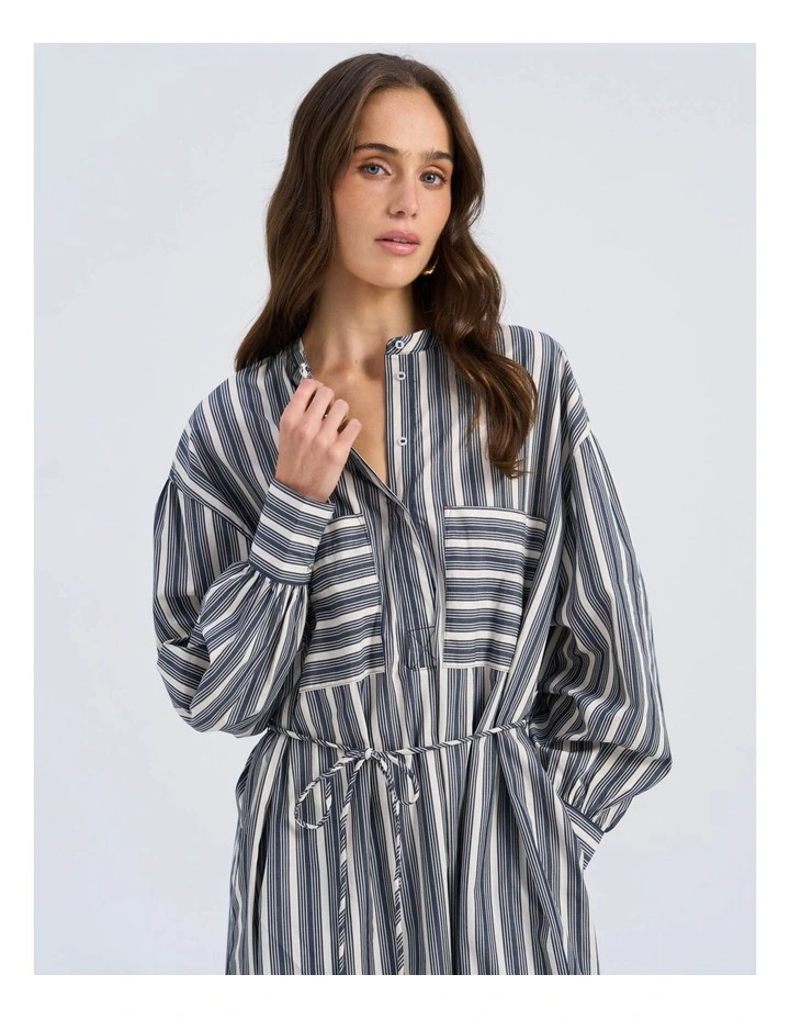 Parina Long Sleeve Stripe Maxi Dress image 6