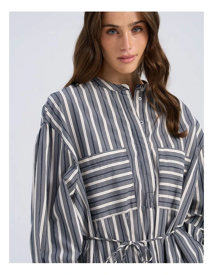 Parina Long Sleeve Stripe Maxi Dress image 7