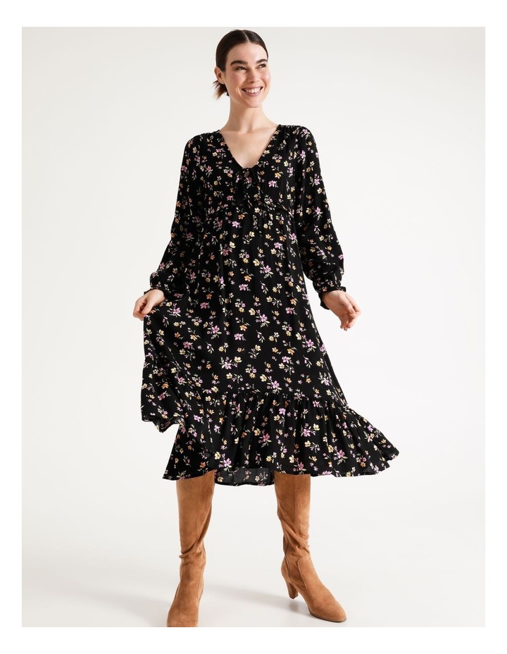 Ico Long Sleeve Dress Black