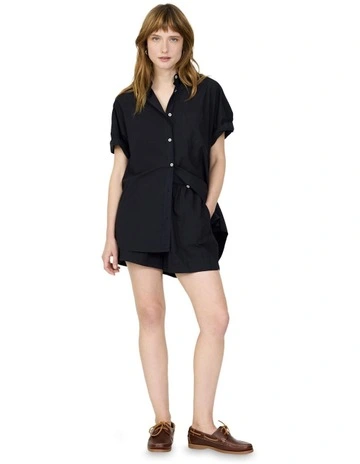 Chiara Short Sleeve Shirt in Black