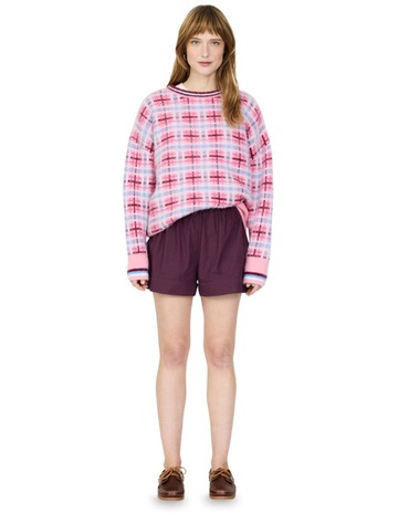 Pink Multi Plaid colour