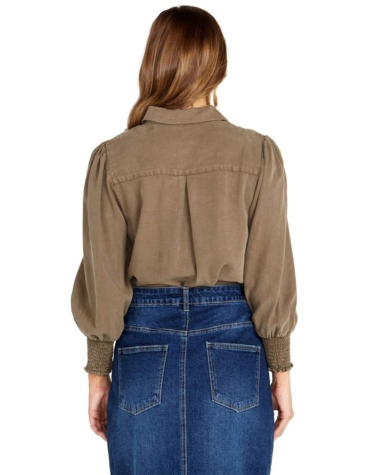 Charity Shirt in Khaki image 2