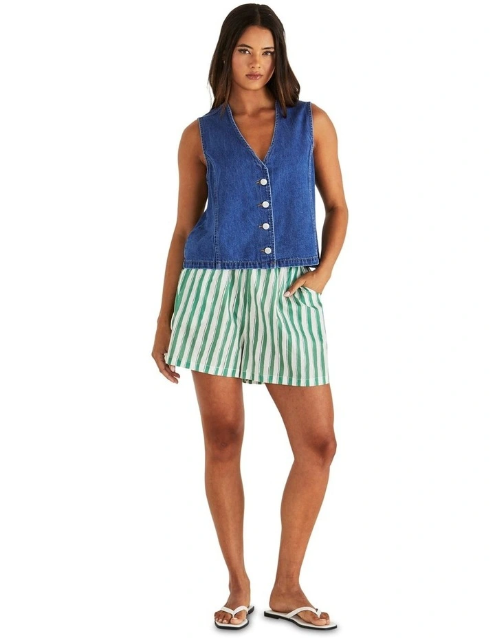Sabine Denim Vest in Blue image 4