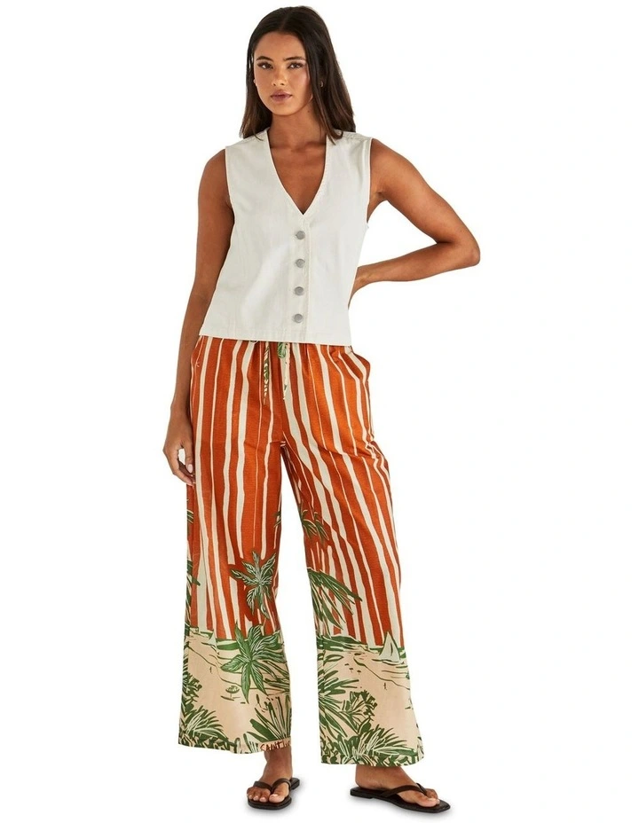 Mina Elasticated Pant in Orange image 4