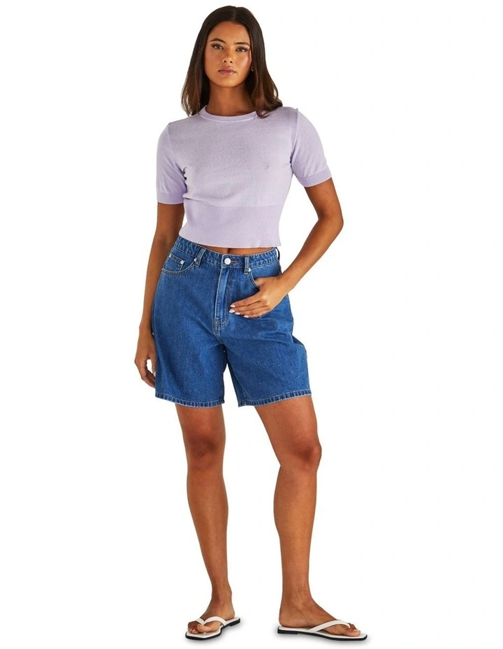 Sabine Denim Shorts in Blue image 4