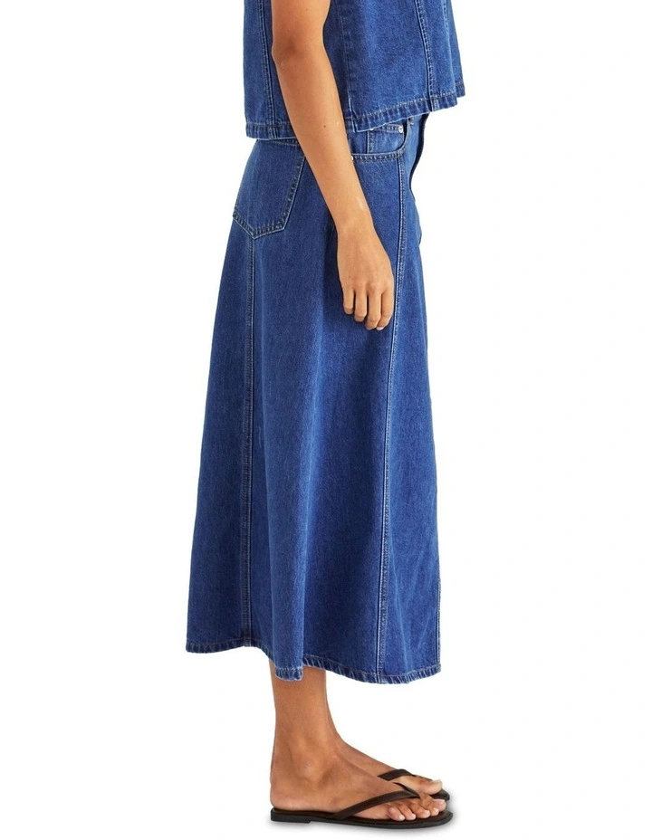 Sabine Denim Skirt in Blue image 3