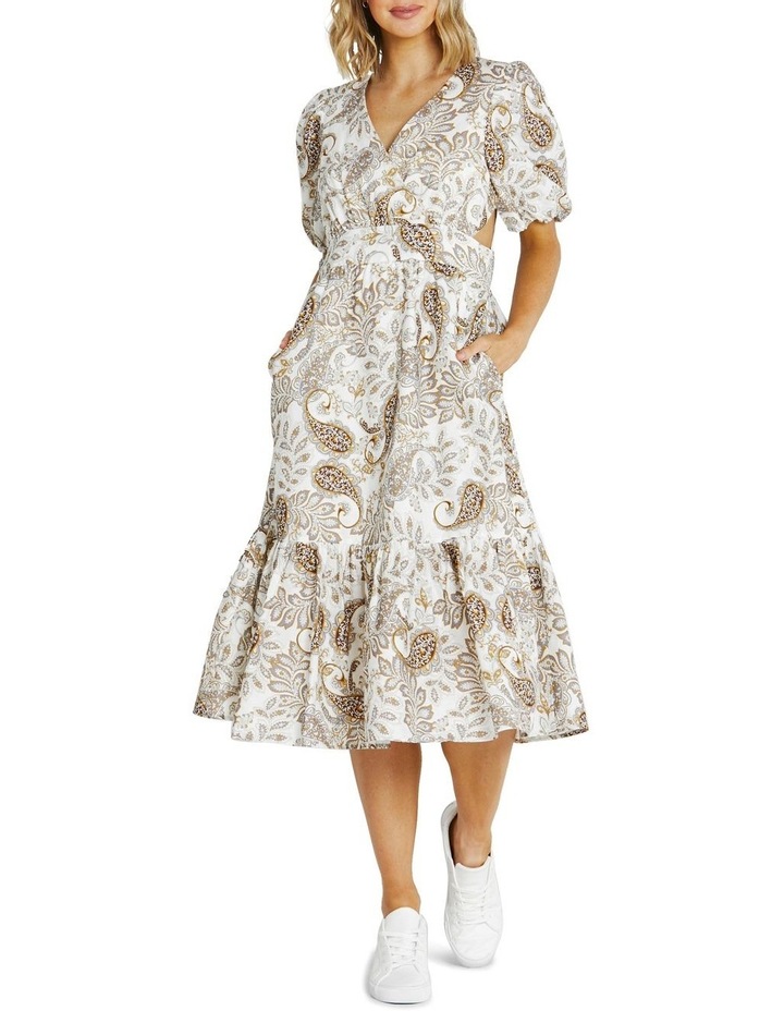 Adriana Midi Dress in Paisley Multi