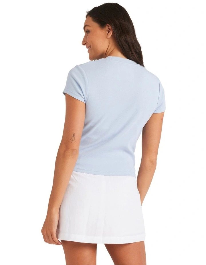 Oasis Baby Rib Tee in Misty Blue image 2