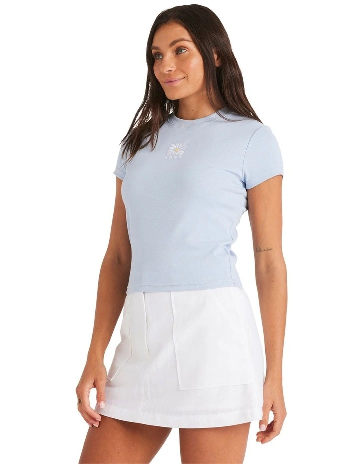Oasis Baby Rib Tee in Misty Blue image 3