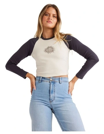 Bring The Sun Raglan Top in cream