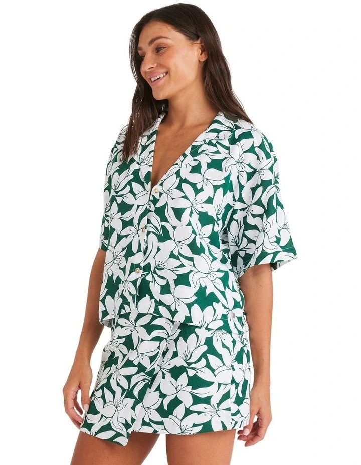 Khloe Salty Sweet Shirt in Green image 3