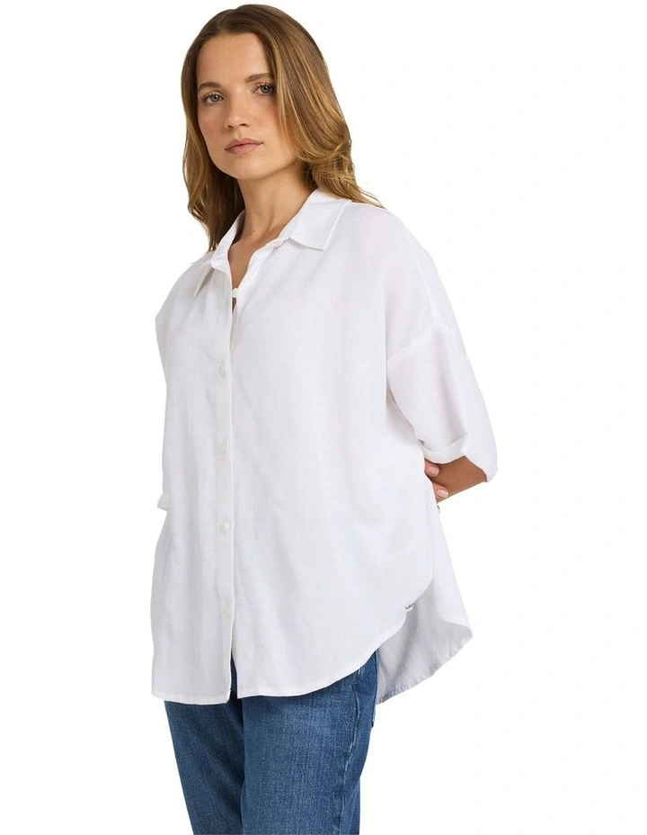 Beachy Nostalgia Shirt in White image 3