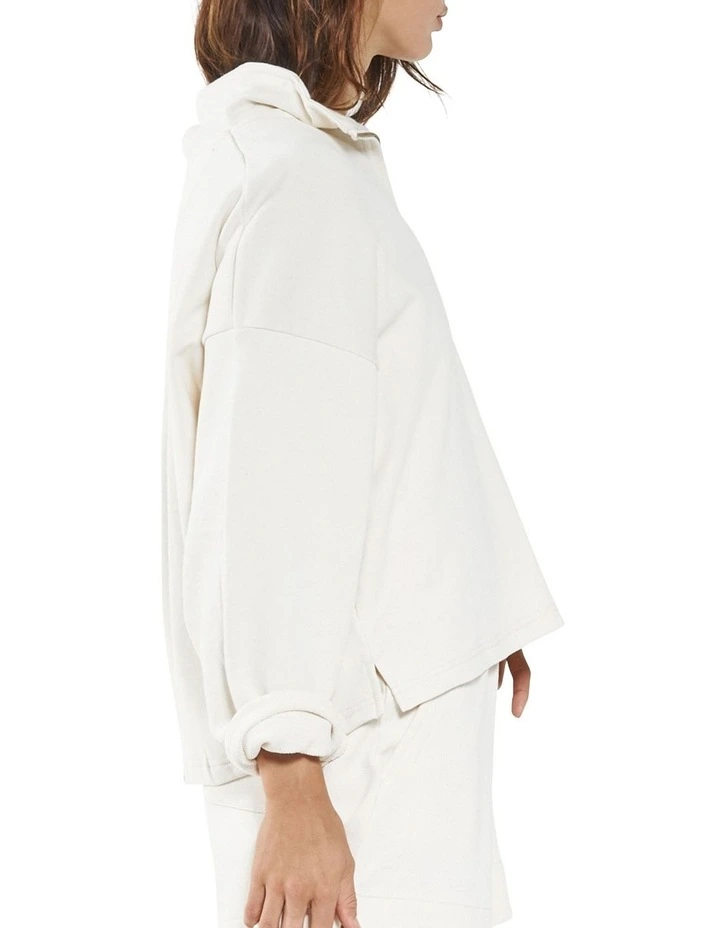 Thrills Deluxe 3/4 Zip Pullover In White | MYER