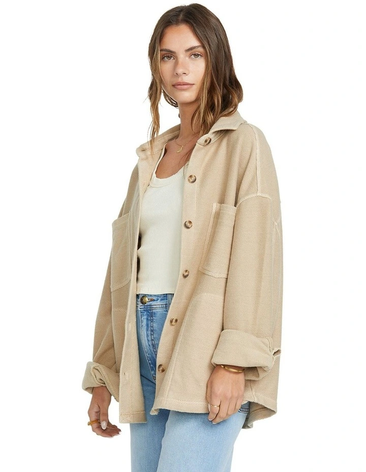 Everytime Shacket in Khaki image 3