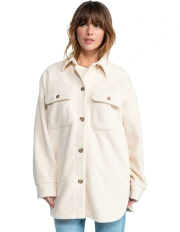Over And Out Coat in Cream