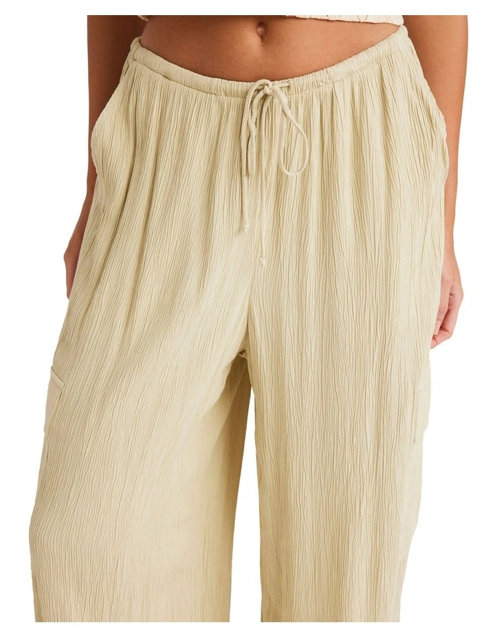 Beach Babe Cargo Pant in Cream image 4