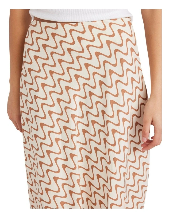 Mod Waves Annika Midi Skirt in Latte image 4