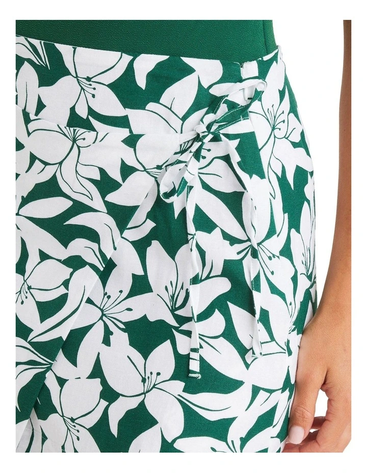 Khloe Wrap Skirt in Green image 4