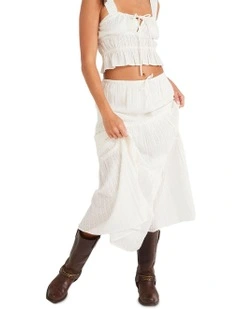 Sol Sweetwater Maxi Skirt in White
