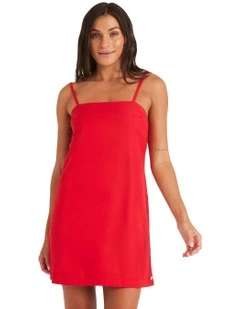 Playa Blanca Solid Dress in Red