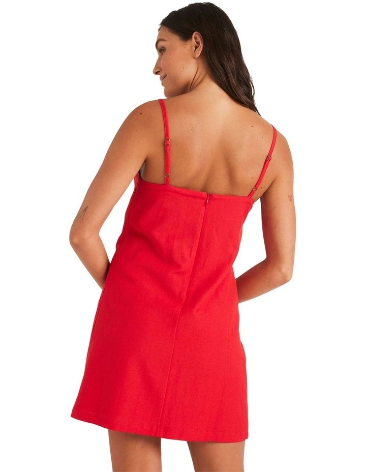Playa Blanca Solid Dress in Red image 2