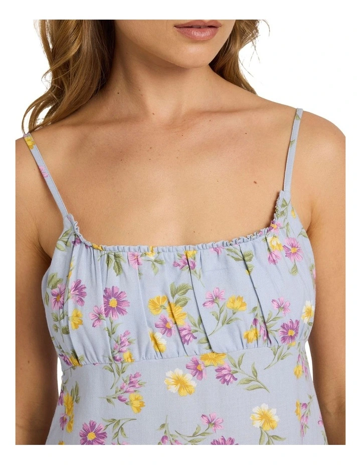 Wildflower Mini Dress in Misty Blue image 4