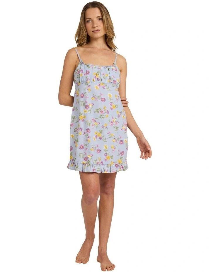 Wildflower Mini Dress in Misty Blue image 5