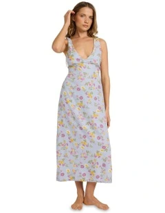 Wildflower Semi Tropic Dress in Misty Blue